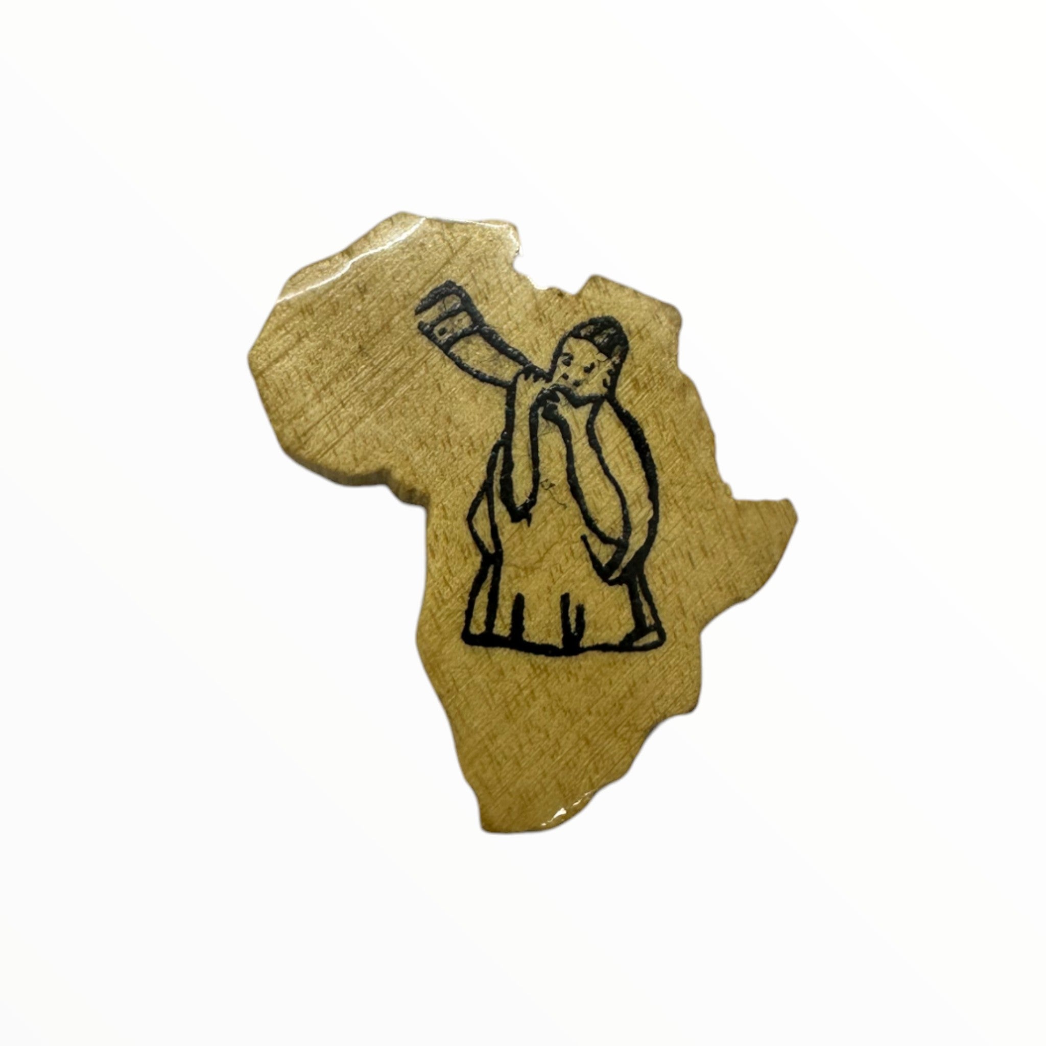 Africa Map Key Chain "Greetings From Africa" (Wood)