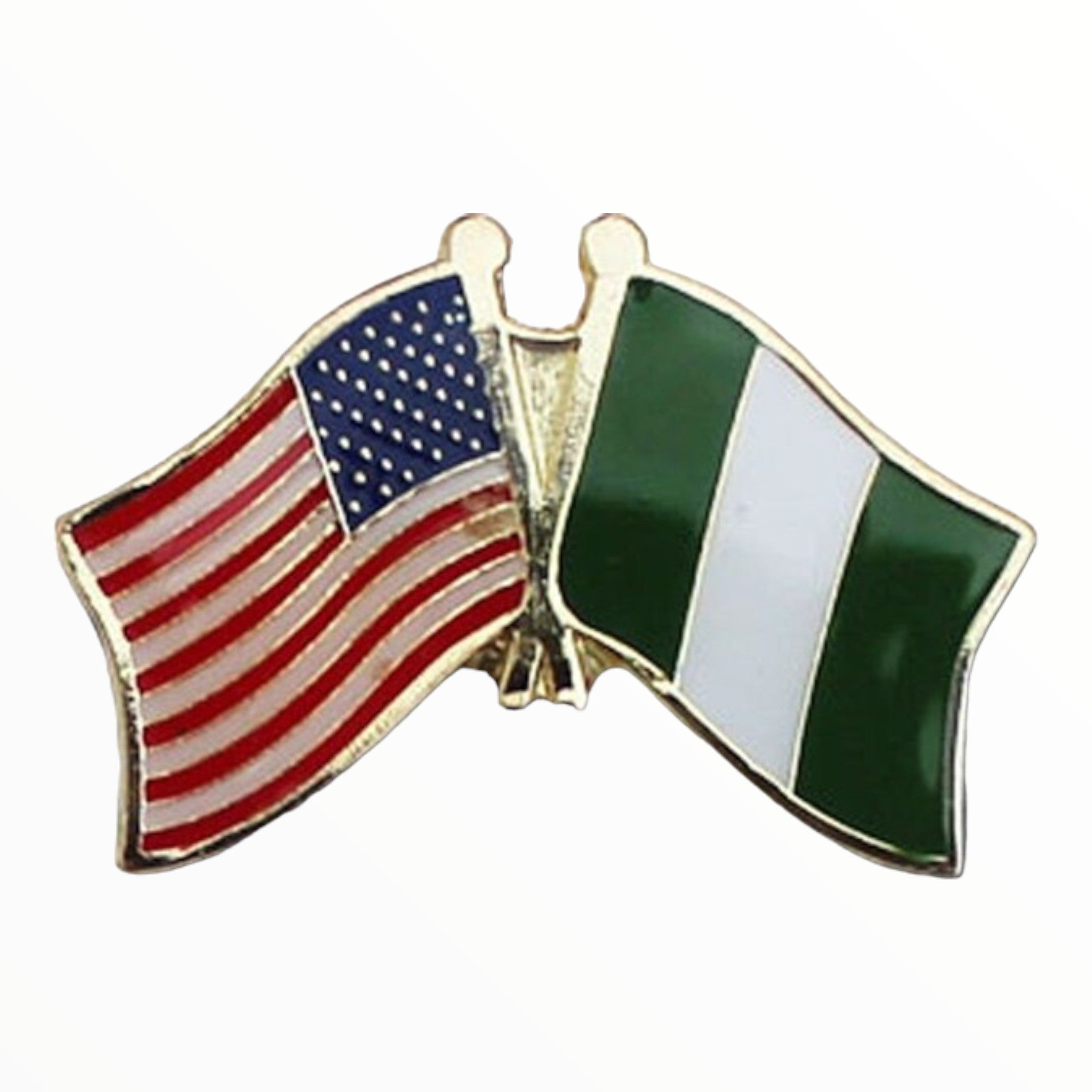 Flag Lapel Pin- America And Nigeria Flag